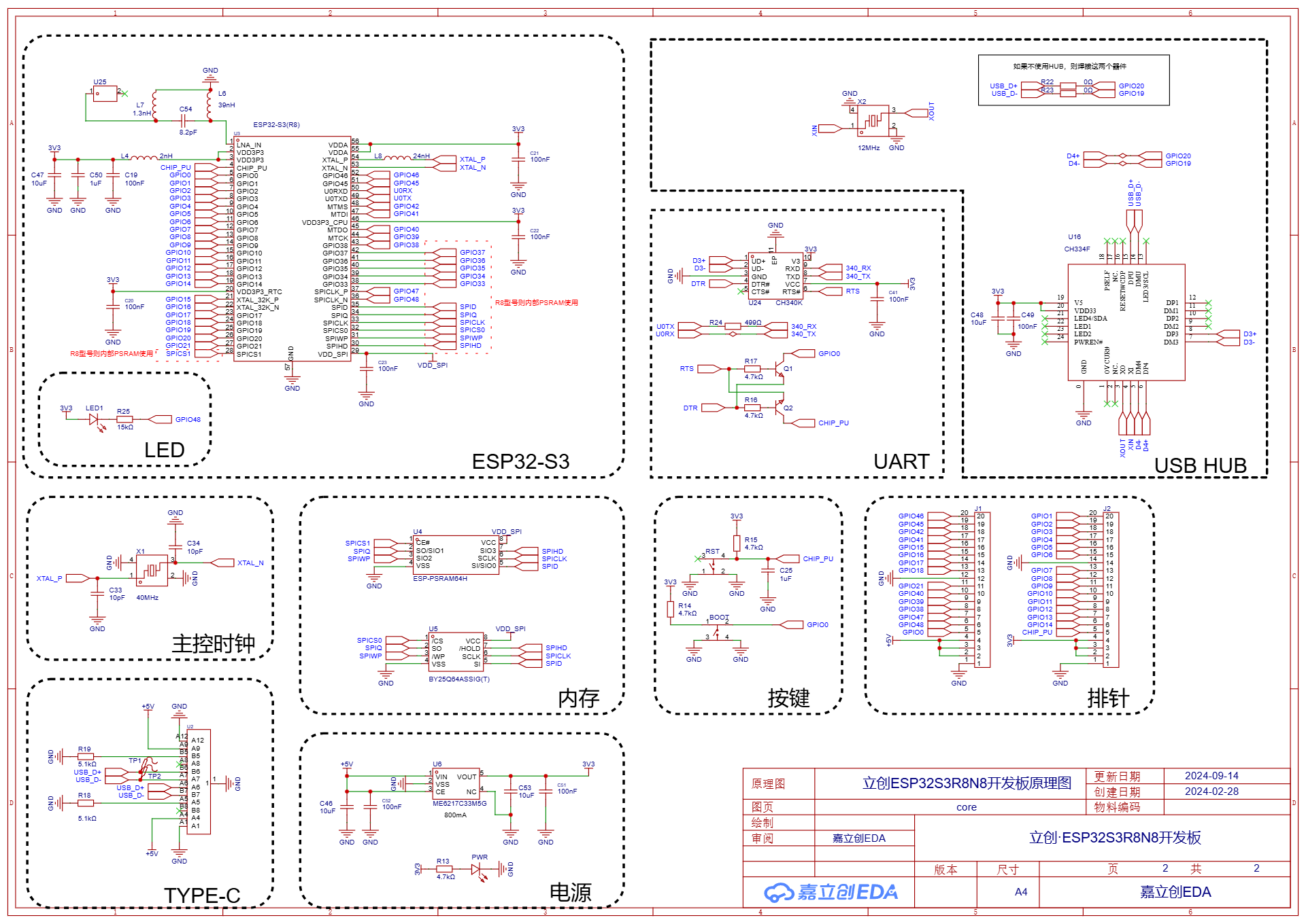 立创·ESP32S3R8N8开发板 - 立创开源硬件平台